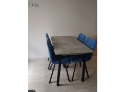 Стул на металлокаркасе Чилли синяя ткань / белый фото покупателя 232