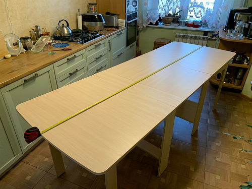 Стол обеденный раздвижной СтК7 дуб молочный фото покупателя 136