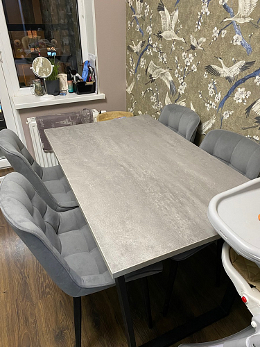 Деревянный стол Лота Лофт 120х75 белый матовый / дуб крафт золотой фото покупателя 808