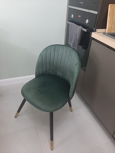 Стул на металлокаркасе Gabi 1 темно-серый / черный фото покупателя 308