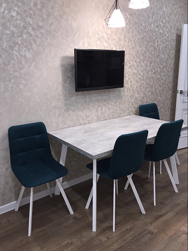 Стул на металлокаркасе Чилли черный / зеленый фото покупателя 1461