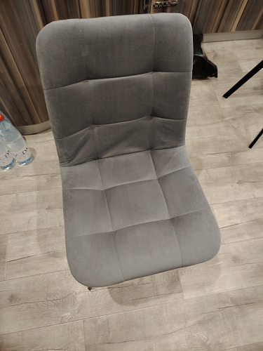 Стул на металлокаркасе Чилли серый велюр / черный фото покупателя 450