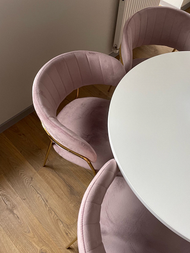 Стул на металлокаркасе Kamelia green / gold фото покупателя 74