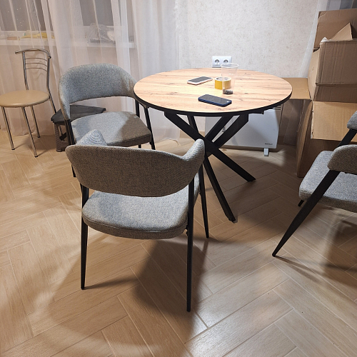 Стул на металлокаркасе Twin gray / black фото покупателя 49