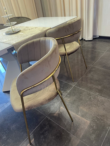 Стул на металлокаркасе Kamelia gold / gray фото покупателя 59