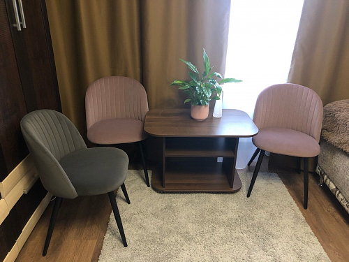 Стул на металлокаркасе Gabi 1 темно-серый / черный фото покупателя 299