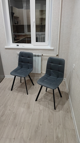 Стул на металлокаркасе Чилли зеленый / черный фото покупателя 996