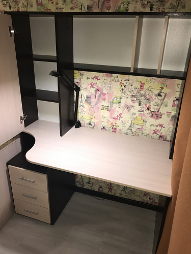 Компьютерный стол КСТ-16 левый дуб сонома / белый фото покупателя 144