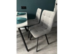 Стул на металлокаркасе Чилли синяя ткань / белый фото покупателя 583