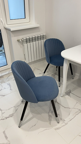 Стул на металлокаркасе Gabi 1 темно-серый / черный фото покупателя 92