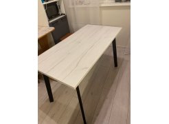 Деревянный стол Барон О 180 х 90 белая пленка шагрень / черный фото покупателя 70