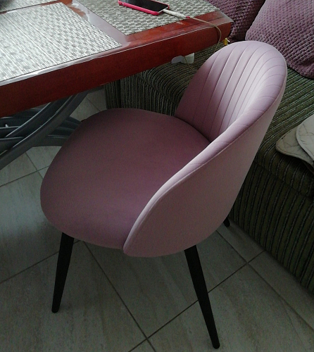 Стул на металлокаркасе Gabi dark beige / black / silver фото покупателя 874