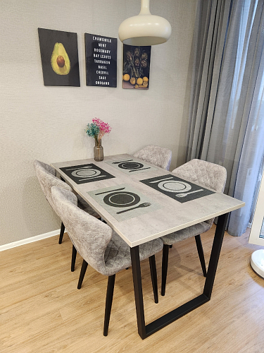 Стол раскладной Лота Лофт 120 25 мм юта / черный матовый фото покупателя 932