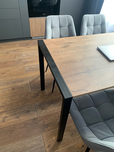 Стол Центавр 120(160)х70х75 файерстоун / черный матовый фото покупателя 36