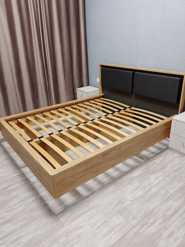 Двуспальная кровать Клауд 160х200 парящая дуб крафт золотой / антрацит фото покупателя 453