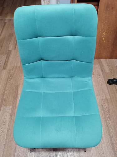 Стул на металлокаркасе Чилли К темно-серый (velutto 32) / черный фото покупателя 12