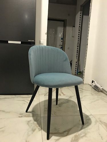 Стул на металлокаркасе Gabi dark beige / black / silver фото покупателя 424