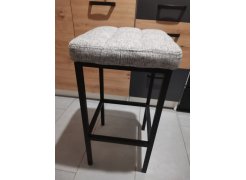 Барный стул Лофт кожзам темно-серый / черный матовый фото покупателя 234