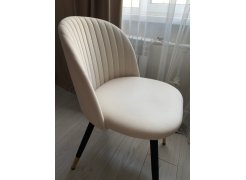 Стул на металлокаркасе Gabi 1 бежевый / черный с серебряными наконечниками фото покупателя 105