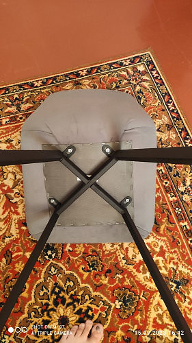 Стул на металлокаркасе Чилли К темно-серый (velutto 32) / черный фото покупателя 660