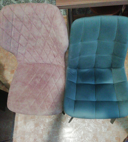 Стул на металлокаркасе Челси морская волна / черный фото покупателя 182