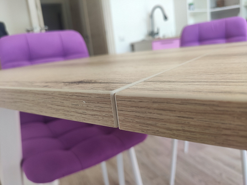 Деревянный стол Колон Лофт 120(160) х 75 черный матовый / бетон фото покупателя 16