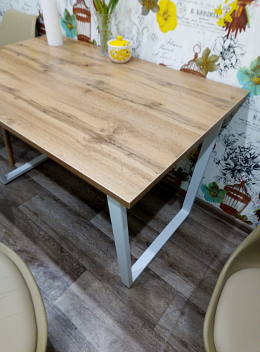 Стол Лота Лофт 120 32 мм бетон / черный матовый фото покупателя 52