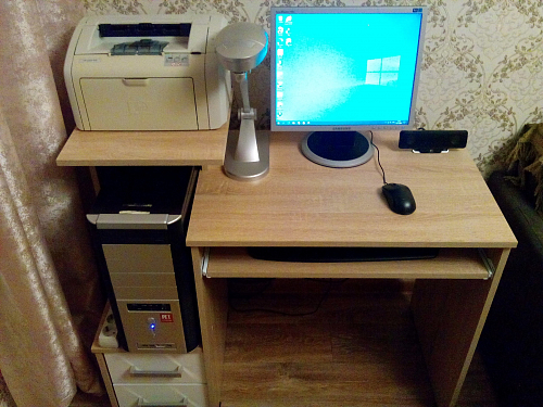 Компьютерный стол Джаз-24 левый дуб сонома фото покупателя 154