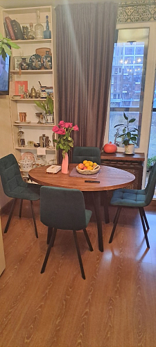 Стул на металлокаркасе Чилли синяя ткань / белый фото покупателя 973