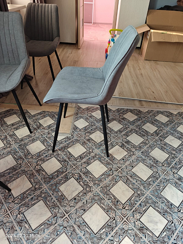 Стул на металлокаркасе Седа К латте / черный фото покупателя 342