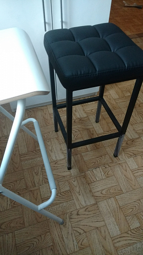 Барный стул Лофт микровелюр катания блэк / черный матовый фото покупателя 116