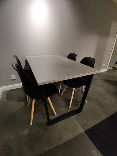 Деревянный стол Лота Лофт 140х80 черный матовый / бетон светлый фото покупателя 369