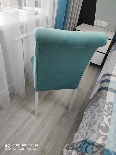 Стул Amelia white / fabric tiffany фото покупателя 12