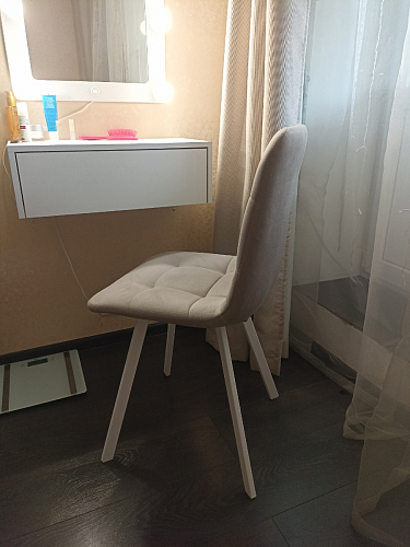 Стул на металлокаркасе Чилли К темно-серый (velutto 32) / черный фото покупателя 84