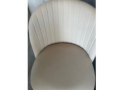 Стул на металлокаркасе Gabi 1 бежевый / черный с серебряными наконечниками фото покупателя 213