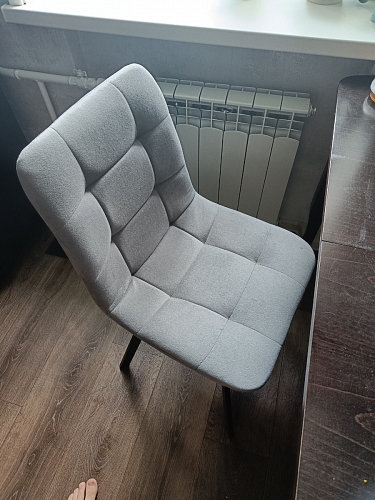 Стул на металлокаркасе Чилли синяя ткань / белый фото покупателя 366