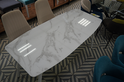 Стул на металлокаркасе Kora green / black из шоурума 7