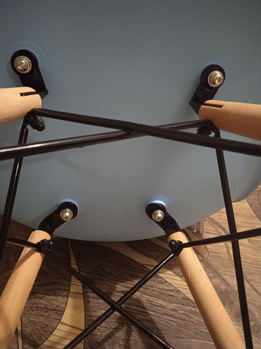 Пластиковый стул Eames PC-015 серо-голубой / дерево фото покупателя 141