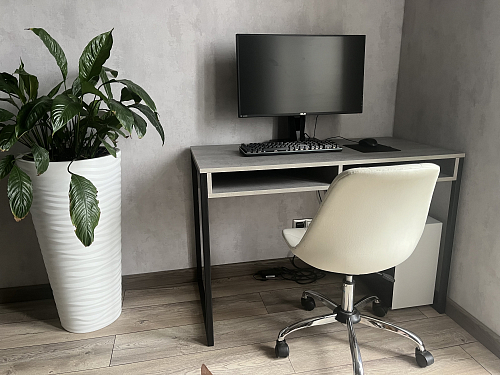 Письменный стол Леон Лофт бетон / черный матовый фото покупателя 130