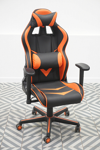 Компьютерное кресло Racer черное / голубое из шоурума 2