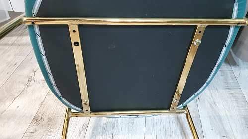 Стул на металлокаркасе Kamelia темно-серый / золотой фото покупателя 13