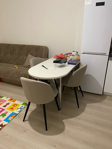 Стул на металлокаркасе Gabi dark beige / black / silver фото покупателя 658