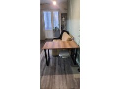 Деревянный стол Лота Лофт 120(160)х75 черный матовый / бетон светлый фото покупателя 347