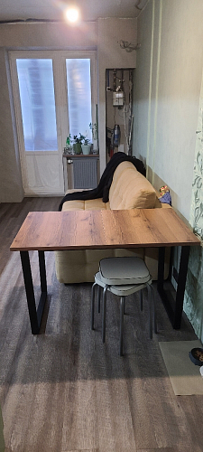 Стол раскладной Лота Лофт 120 25 мм юта / черный матовый фото покупателя 347