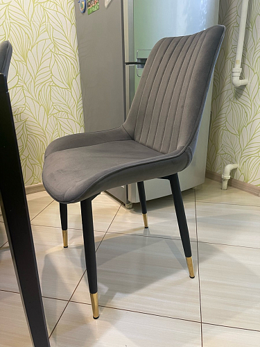 Стул на металлокаркасе Seda 1 latte / black / gold фото покупателя 58