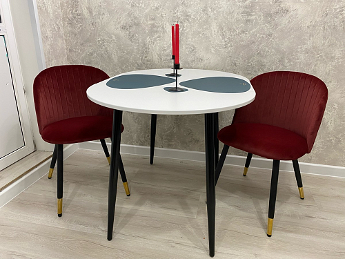 Стул на металлокаркасе Gabi 1 light purple / black фото покупателя 504