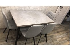 Стул на металлокаркасе Чилли синяя ткань / белый фото покупателя 106