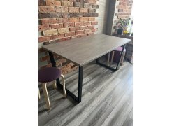 Стол Лота Лофт 140 25 мм черный матовый / бетон фото покупателя 649