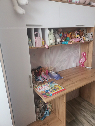 Письменный стол Лайт 03.243 дуб золотой (craft) / белый премиум фото покупателя 209