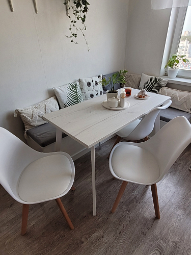 Стол Тринити Лофт 120 32 мм дуб галифакс табако / черный матовый фото покупателя 429